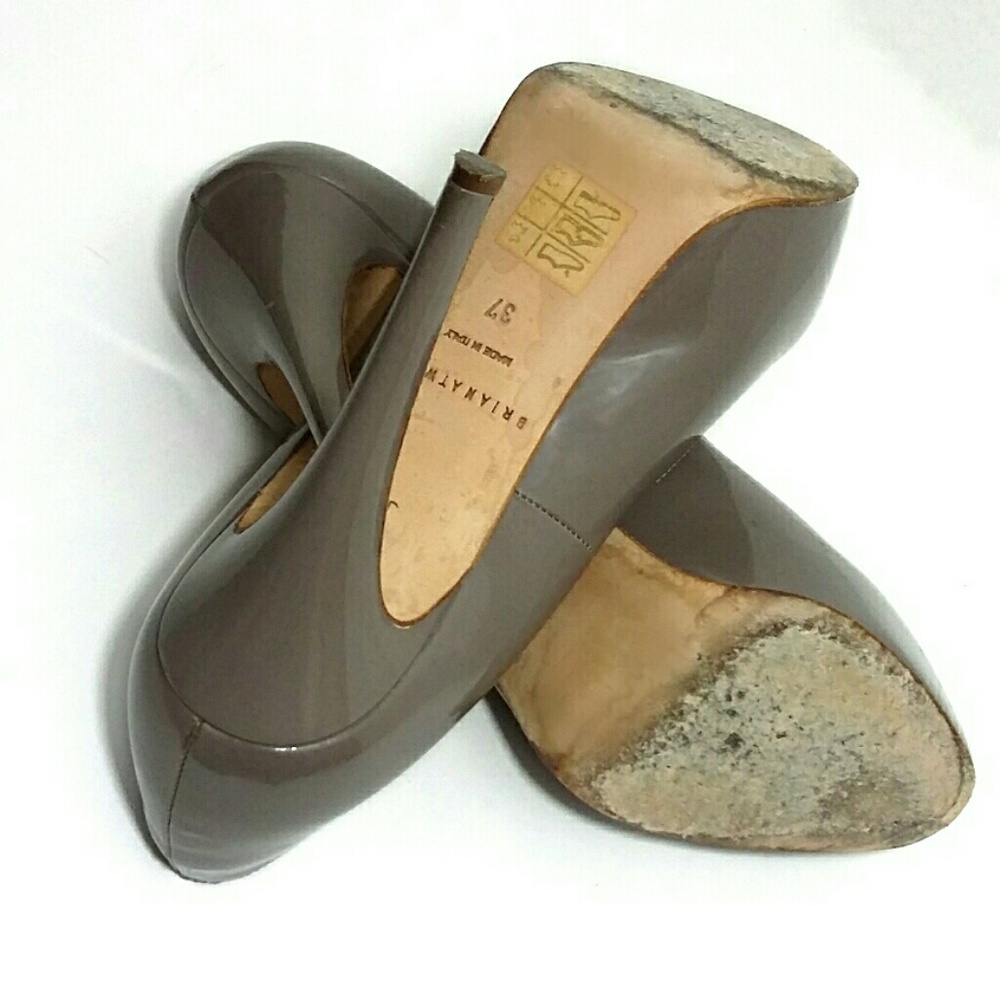 Brian Atwood Maniac Platform pump 37 grey heels - Picture 6 of 6